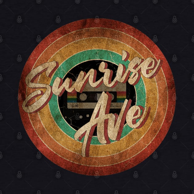 Sunrise Ave Vintage Circle Art by antongg